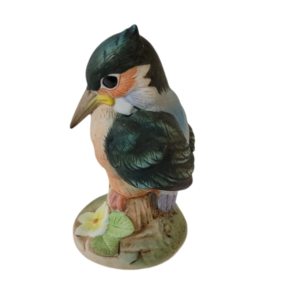 Vintage Andrea By Sadek KingFisher Bird Ceramic Figurine